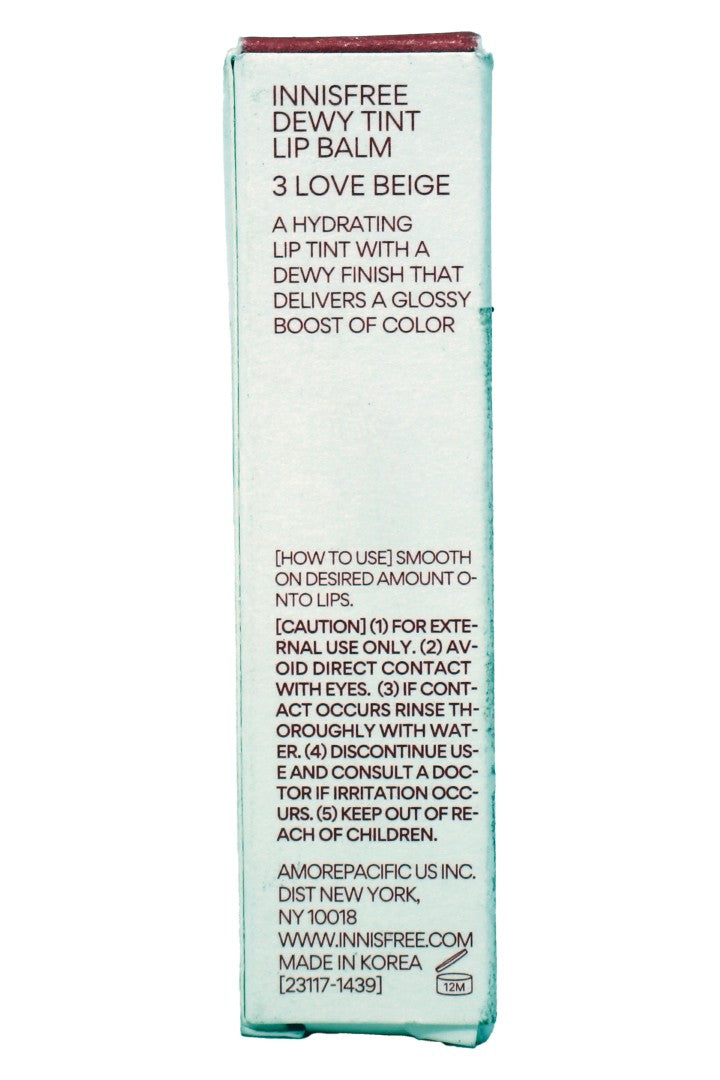 Innisfree Dewy Tint Lip Balm 3 Love Beige 0.11 Ounces