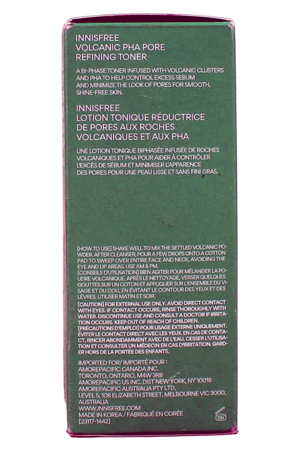 Innisfree Volcanic PHA Pore Refining Toner 5.07 Fl Ounce