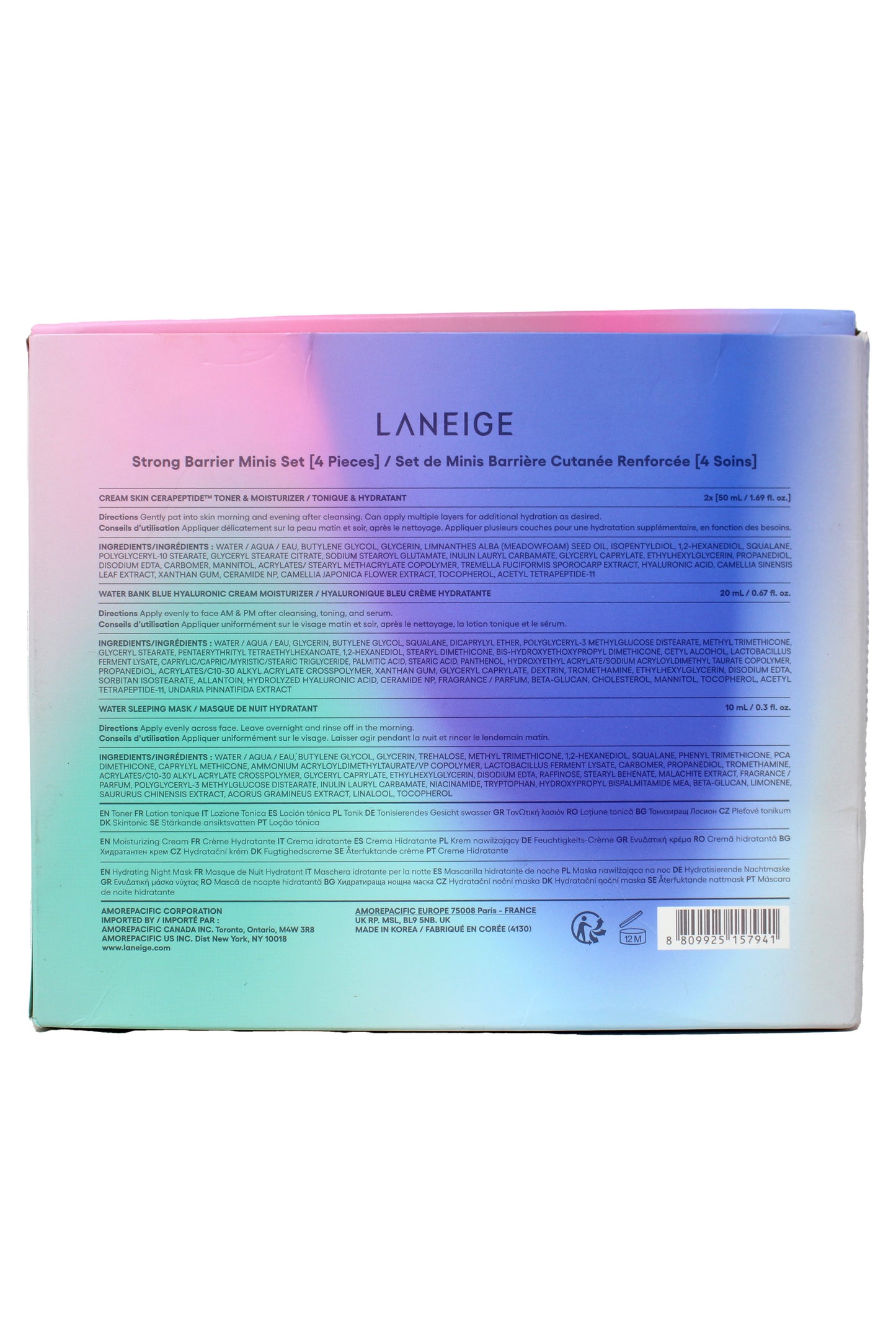 Laneige Strong Barrier Minis Set 4 Pieces