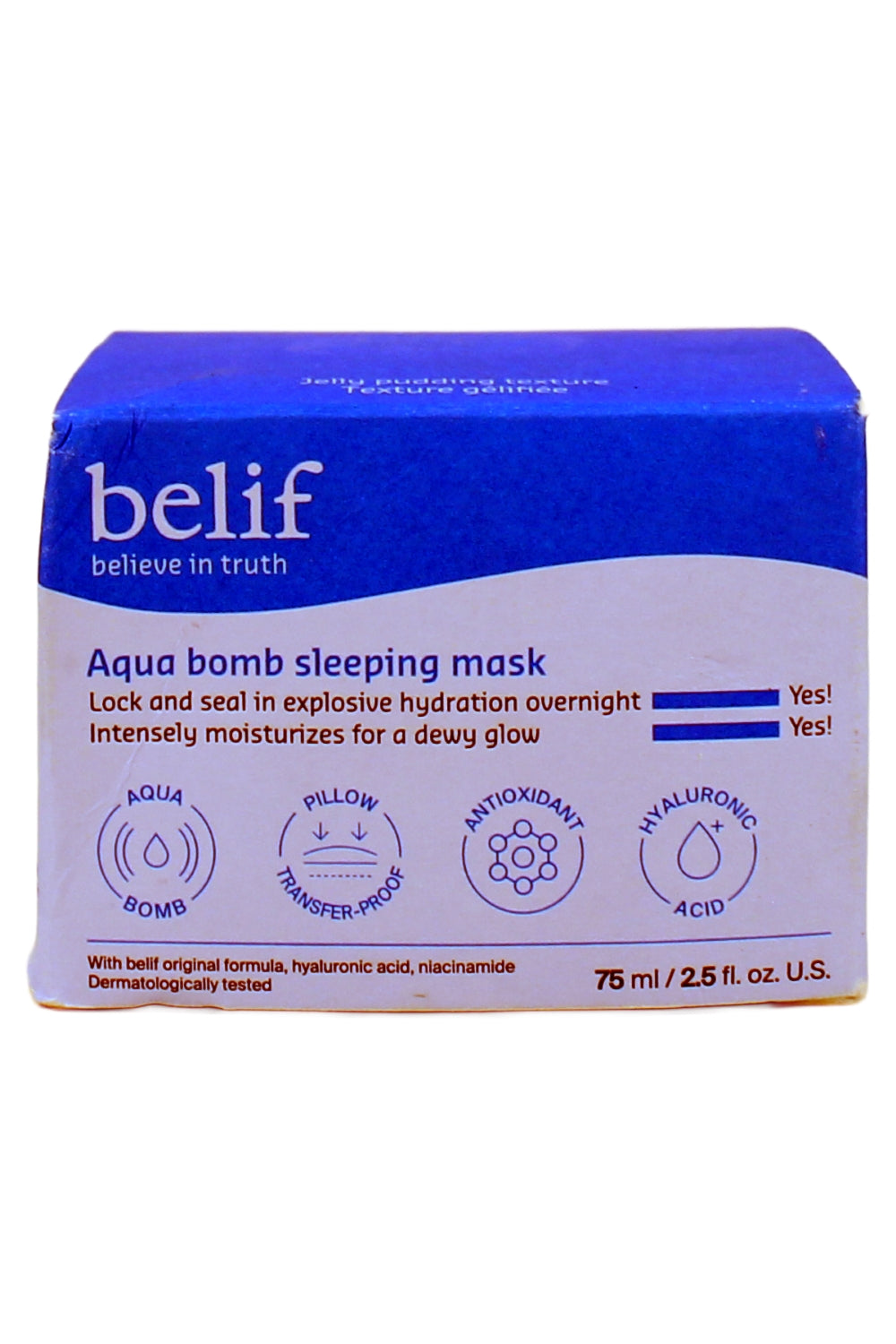 Belif Vitamin E Jelly Overnight Mask Hydrating Face Moisturizer with Red Algae & Jojoba Oil 1.6 Fl Ounce