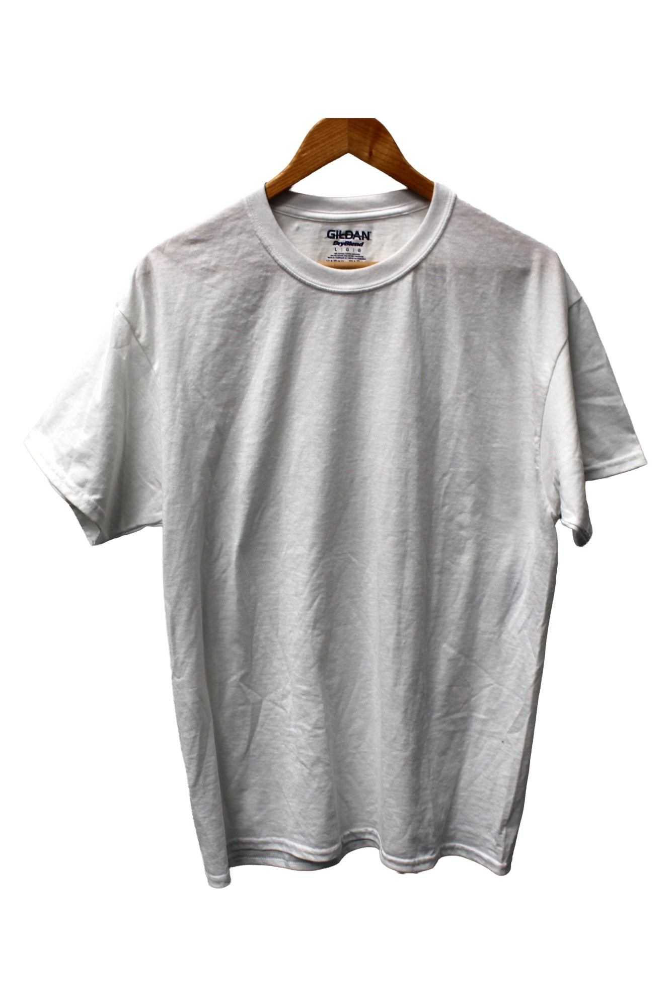 Gildan Large Men's DryBlend Classic T-Shirt (White)