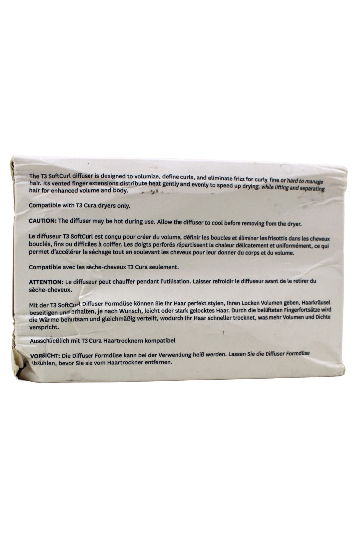 T3 Softcurl Diffuser Black for Cura and Cura Luxe Dryers