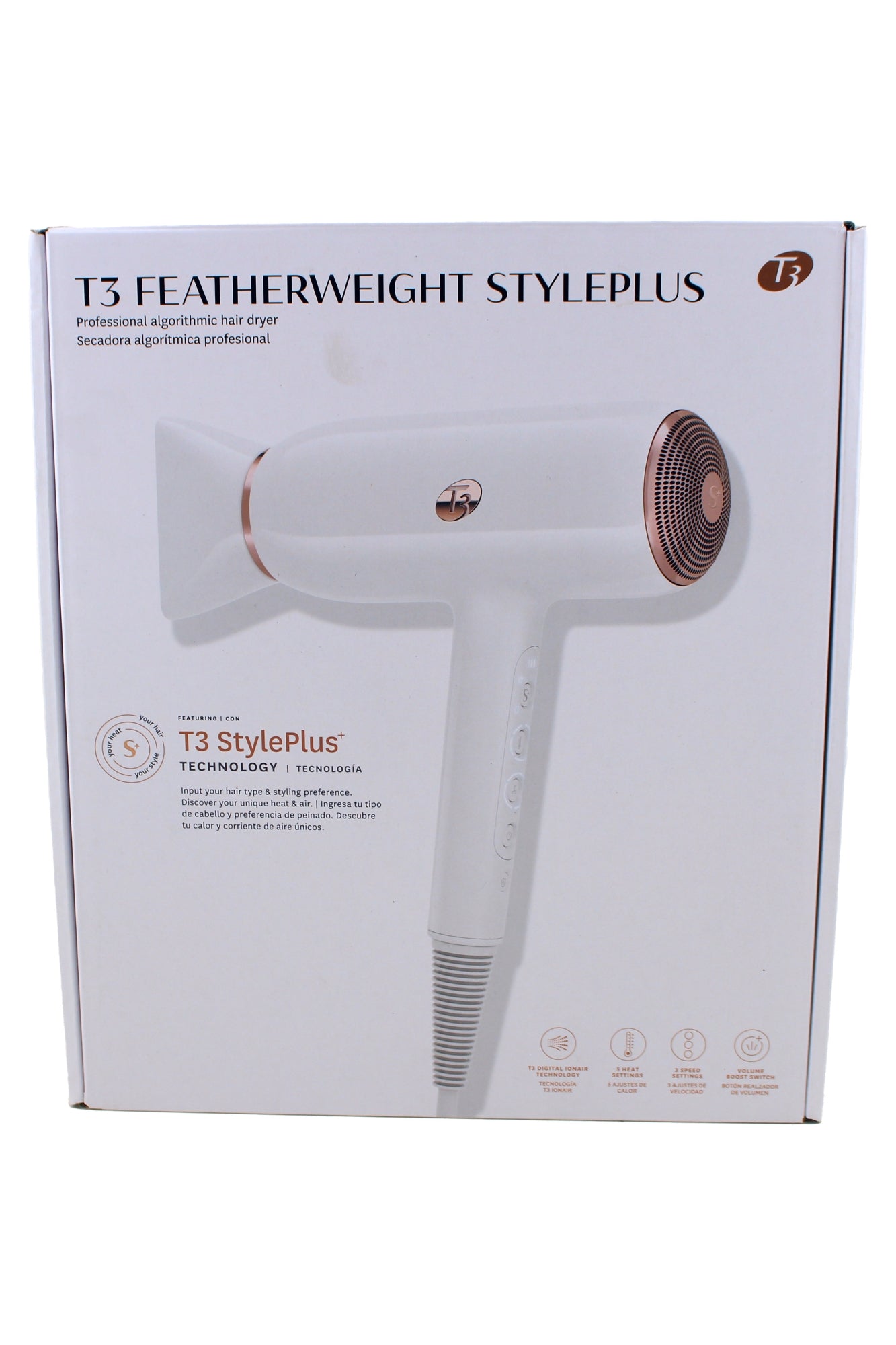 T3 Featherweight Style PPlus Professional Algroithmic Hair Dryer White 1 Count (See Description)