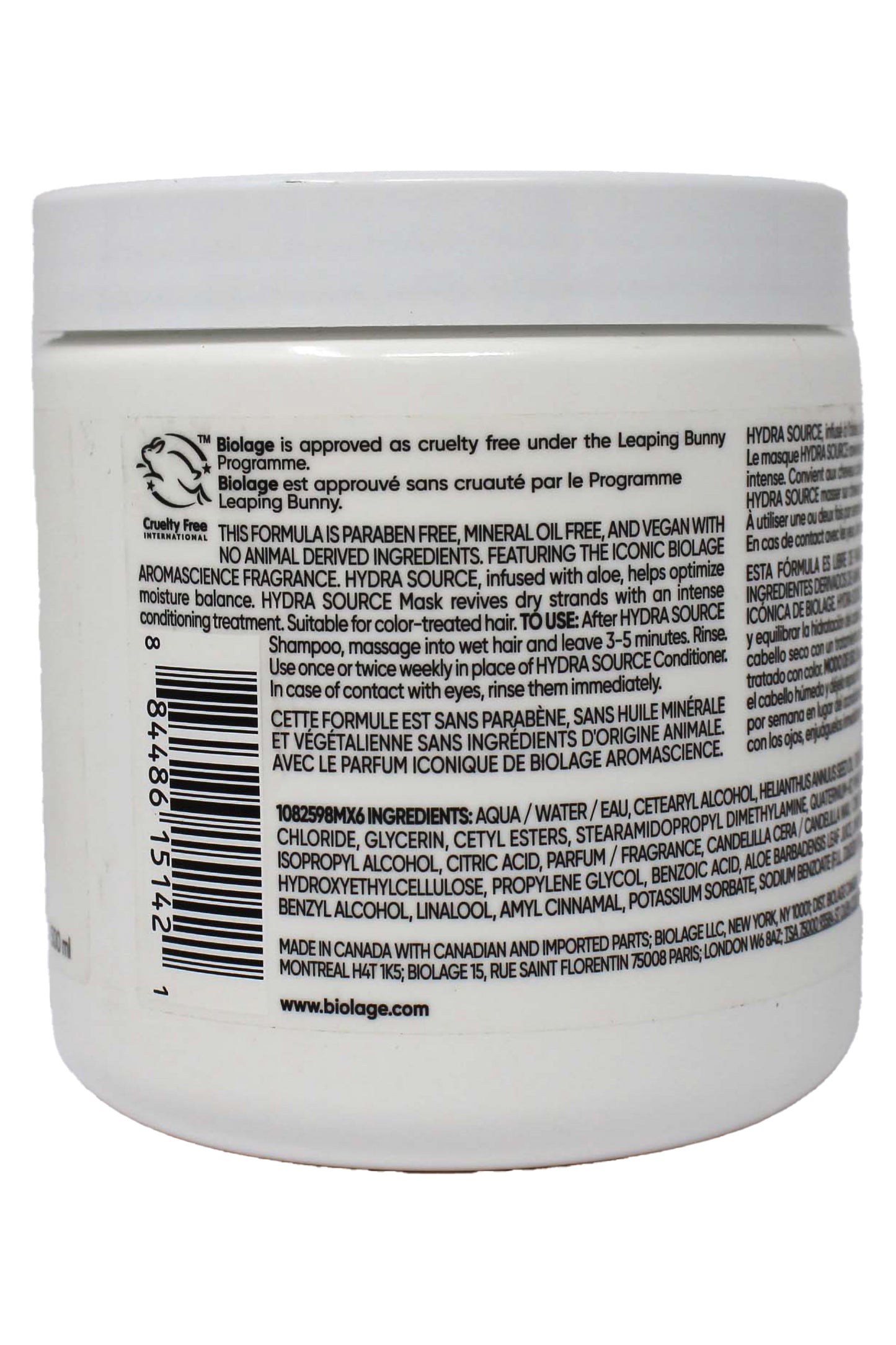 Matrix Biolage Hydra Source Aloe Mask For Dry Hair 16.9 Ounces