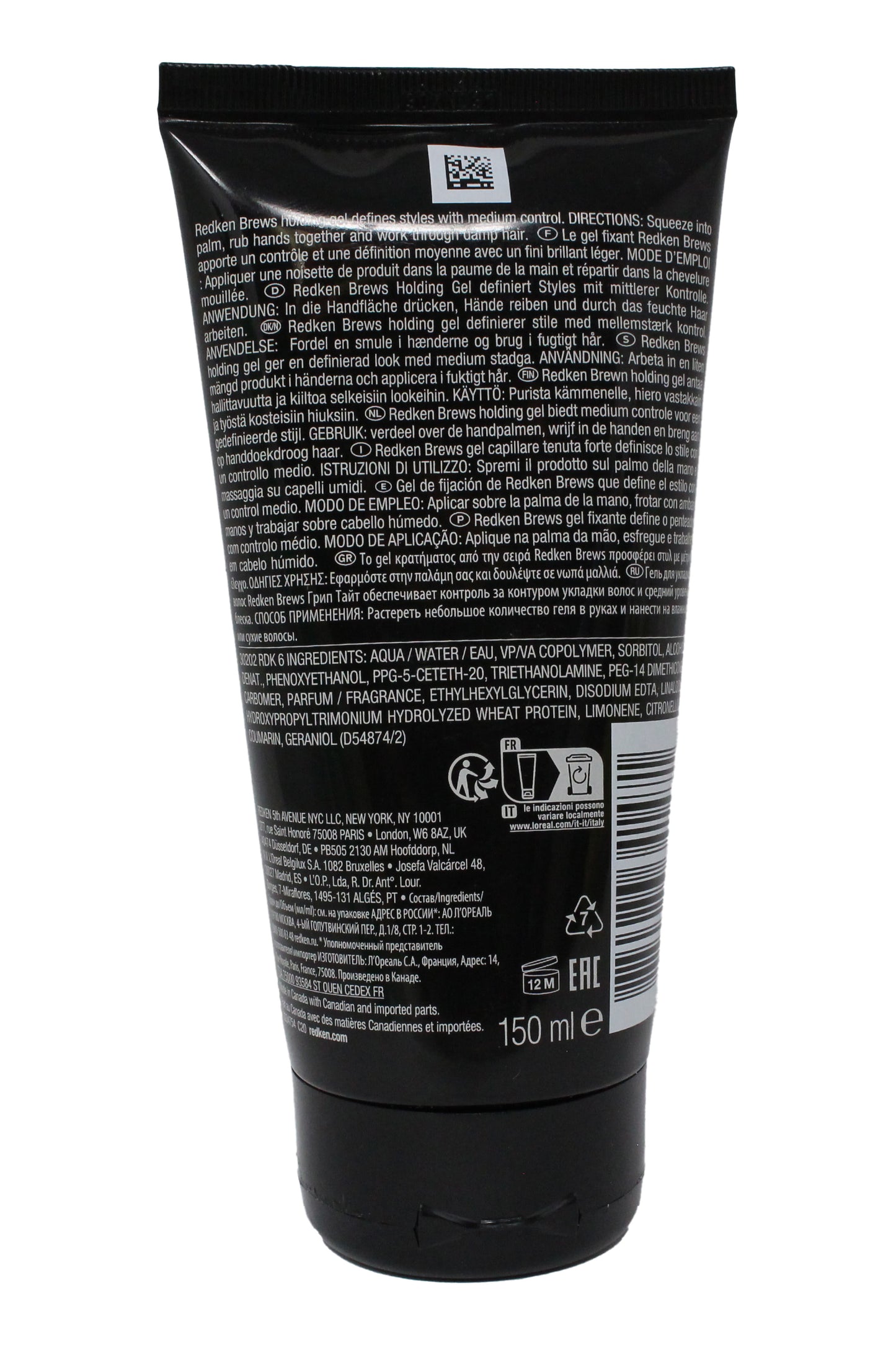 Redken Brews Grip Tight Holding Gel Medium Control - 5fl.oz