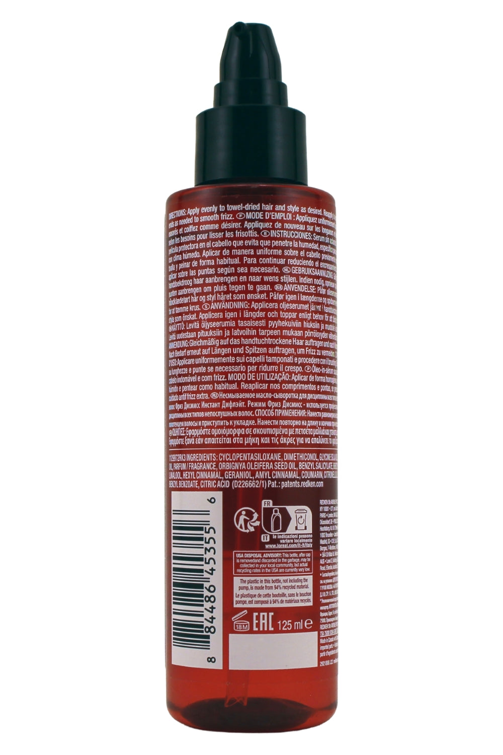 Redken Frizz Dismiss Instant Deflate Oil In Serum 4.2 Fl Ounce