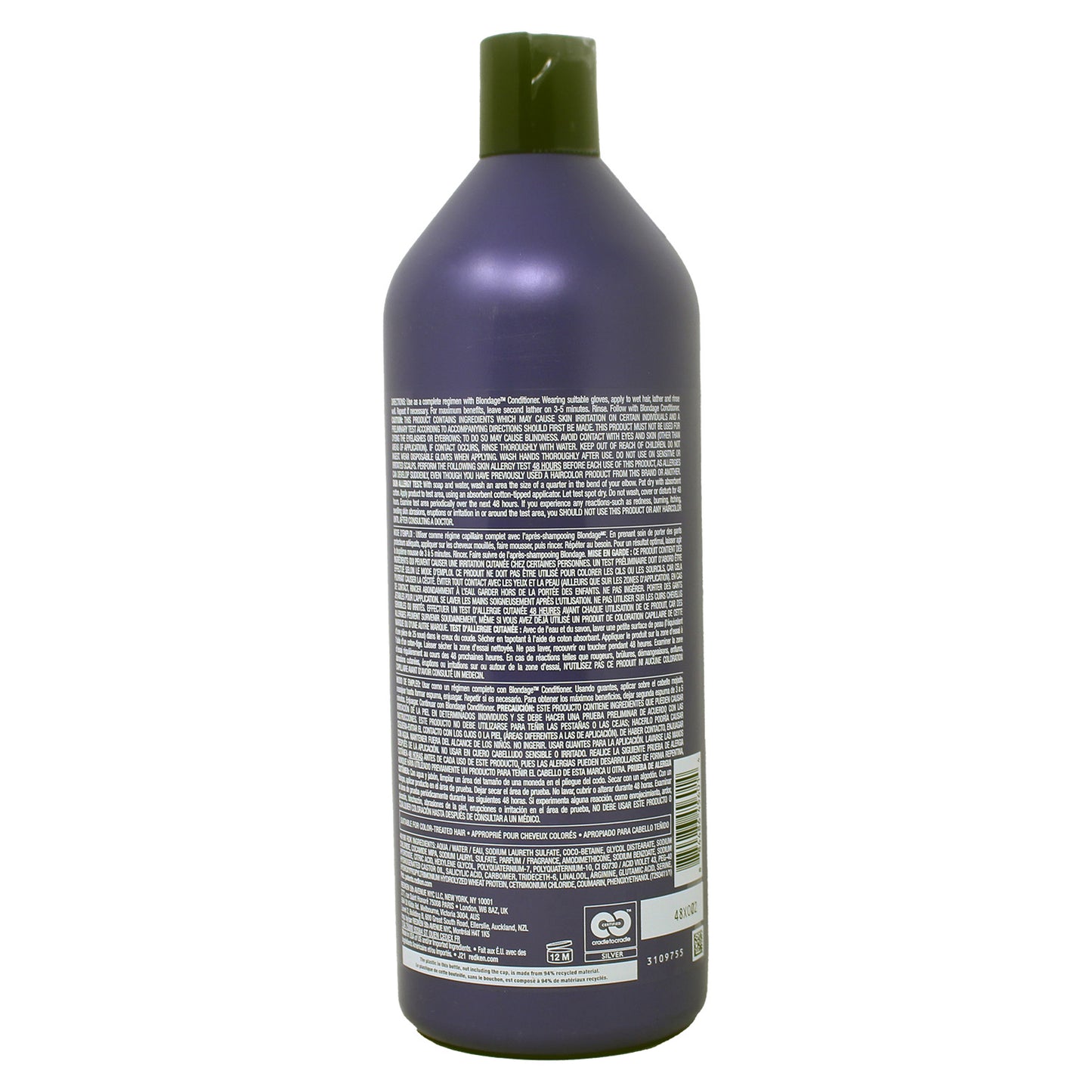 Redken Blondage Color Depositing Purple Shampoo, 33.8 Fl Oz