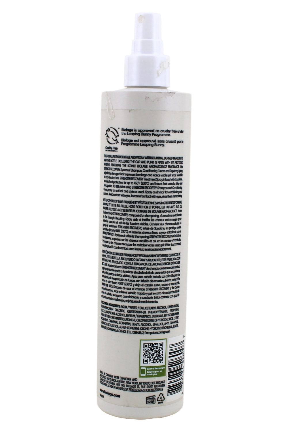Biolage Strength Recovery Strength Repairing Spray 13.5 Fl Ounce