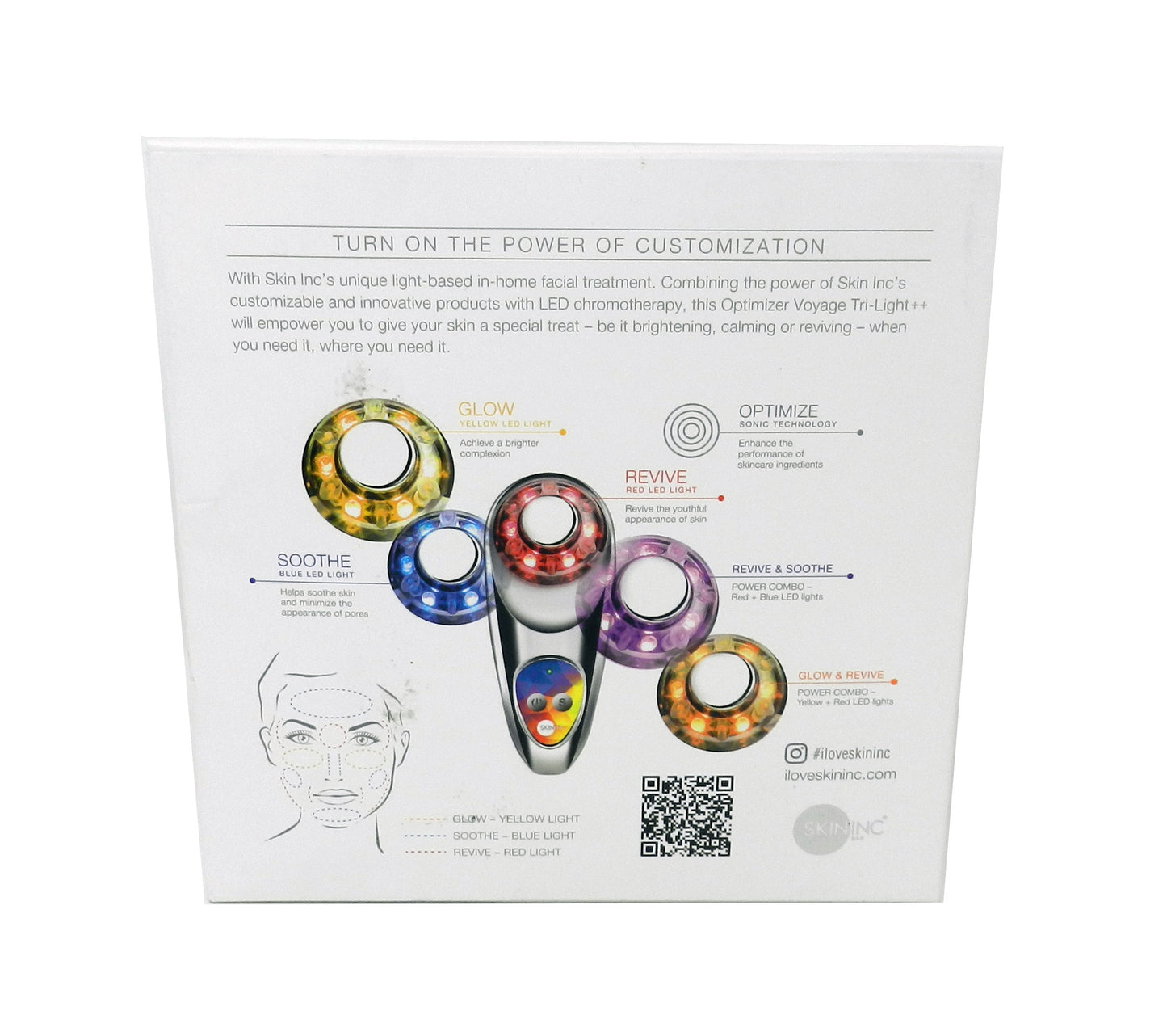 SkinInc Optimizer Voyage Tri-Light + LED Sonic Flash Facial