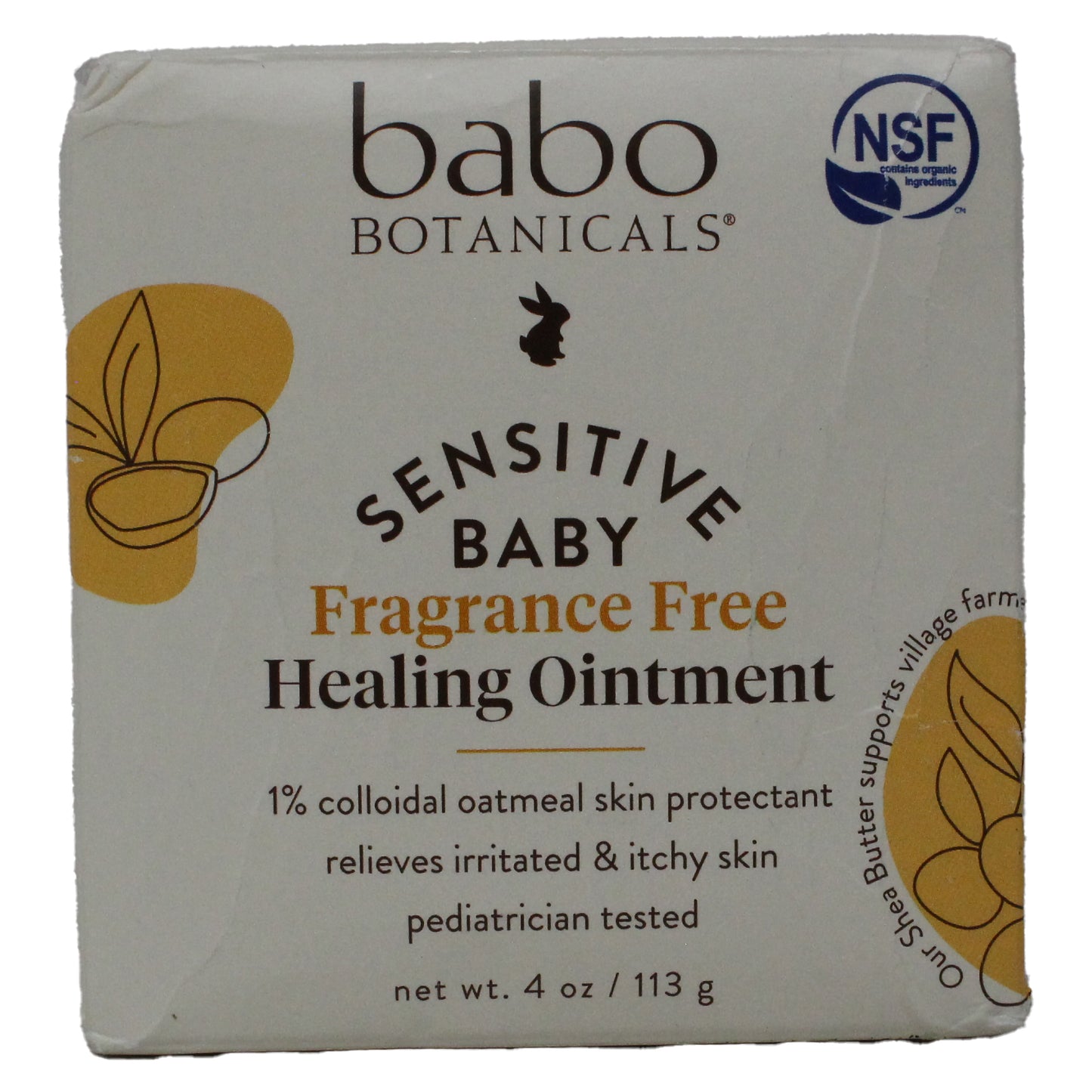 Babo Botanicals Sensitive Baby Fragrance Free Healing Ointment 4 oz
