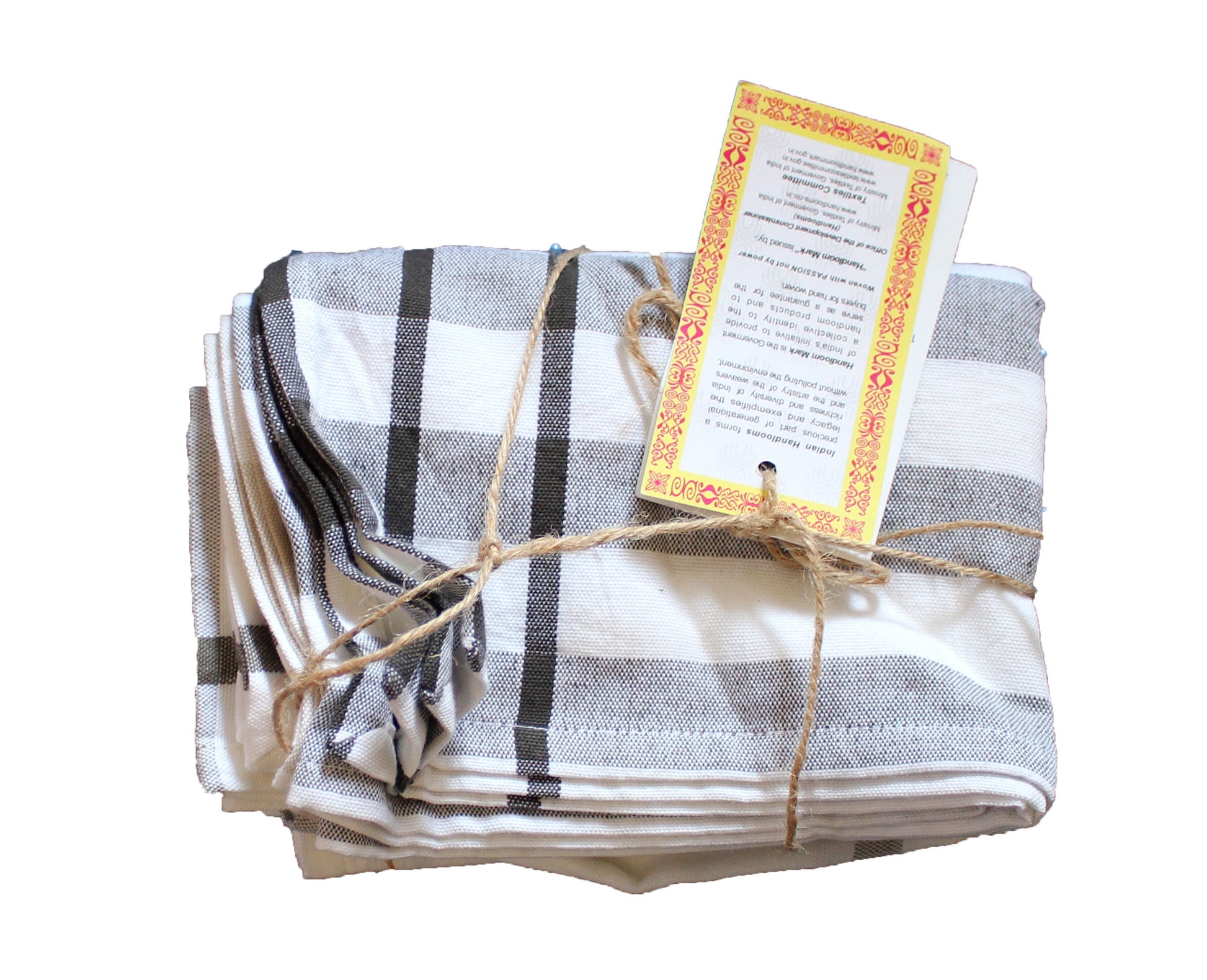 Kara Weaves of Kerala 3 Piece Napkin Set Beige