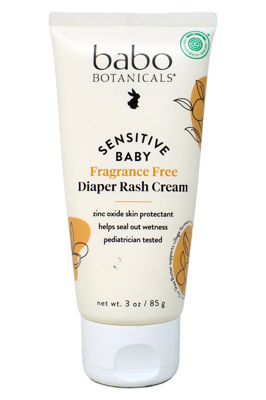 Babo Botanicals Sennsitive Baby Fragrance Free Diaper Rash Cream 3 Ounces