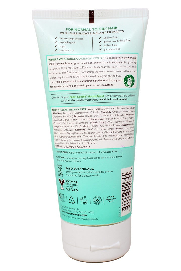 Babo Botanicals Eucalyptus Remedy Plant Based Conditioner 6 Ounces