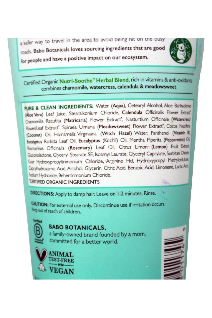 Babo Botanicals Eucalyptus Remedy Plant Based Conditioner 6 Ounces