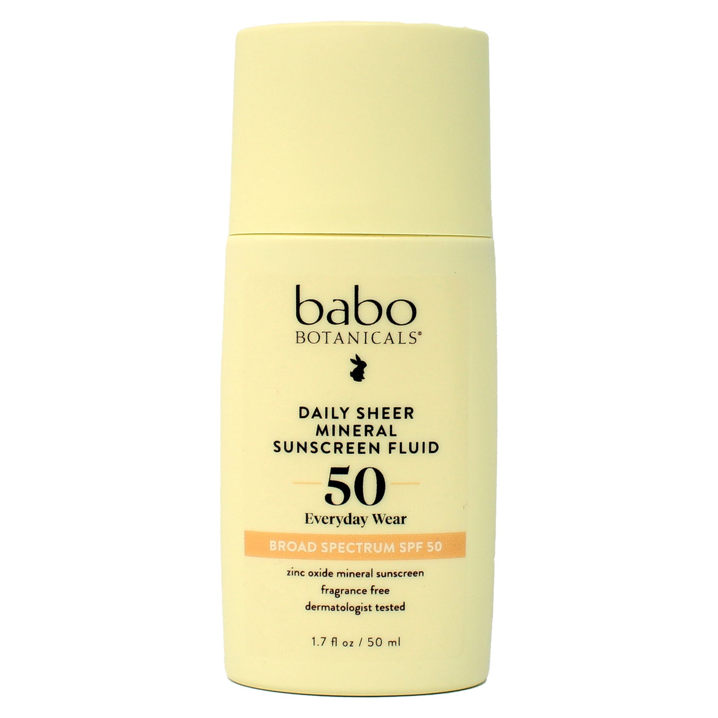 Babo Botanicals Daily SHeer Mineral Sunscreen Fluid SPF 50 1.7 Fl Ounce