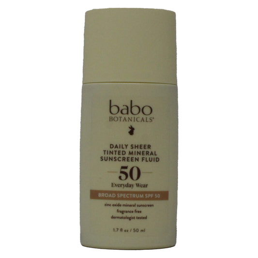 Babo Botanicals Daily Sheer Tinted Mineral Sunscreen SPF 50 1.7 fl oz