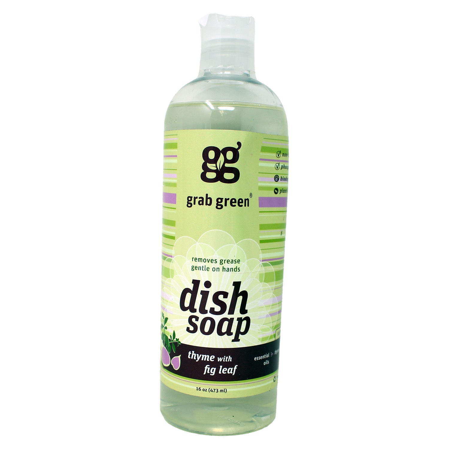 Grab Green Dish Soap Thyme with Fig Leaf 16 Fluid Ounces