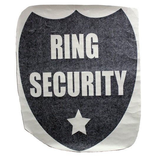 Design With Vinyl US V JER 2540 Ring Security Black Wall Decal 14" X 28" Inch