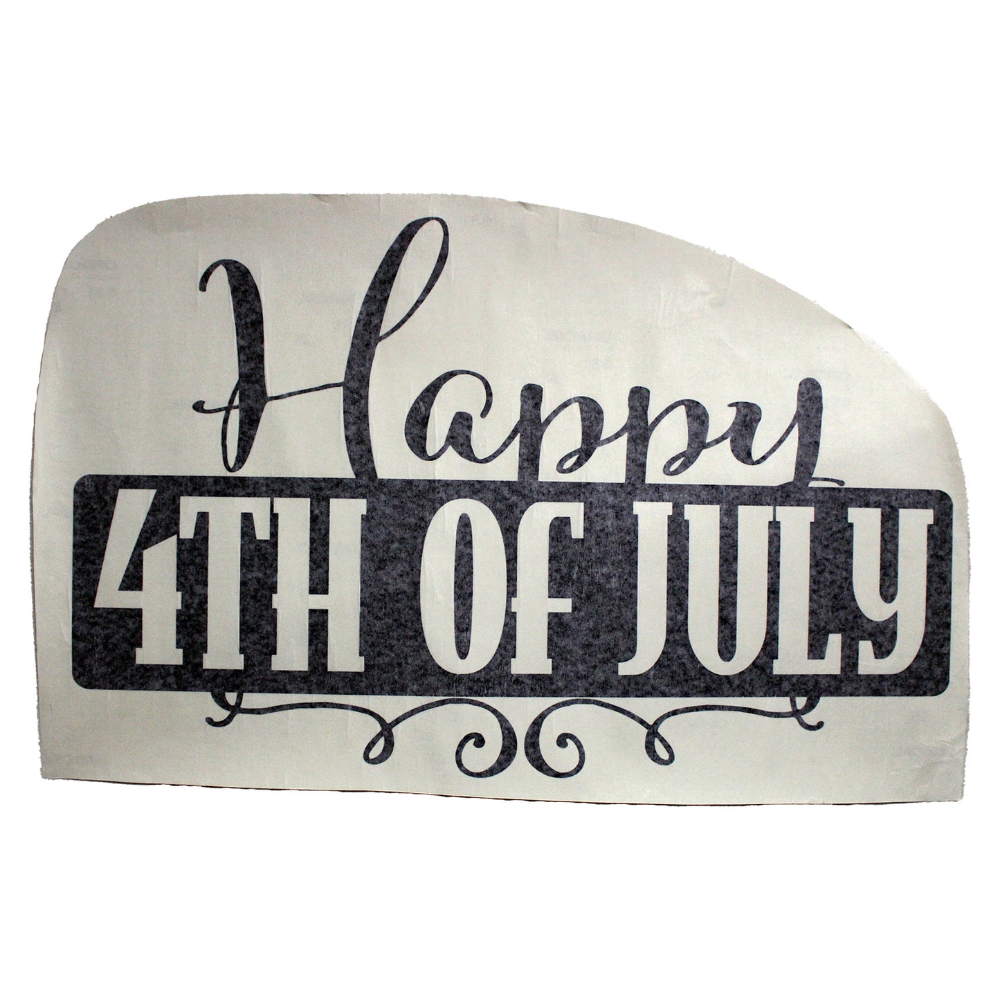 Design With Vinyl US V JER 3602 Happy 4th Of July Wall Decal 20" X 30" Inch