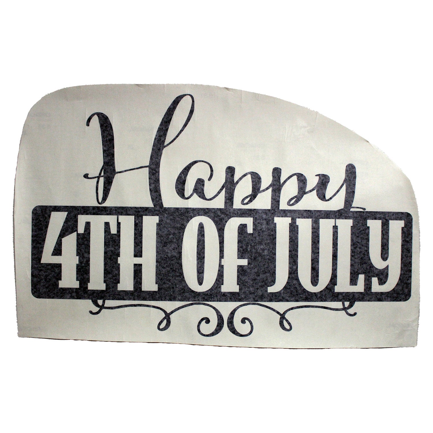 Design With Vinyl US V JER 3602 Happy 4th Of July Wall Decal 20" X 30" Inch