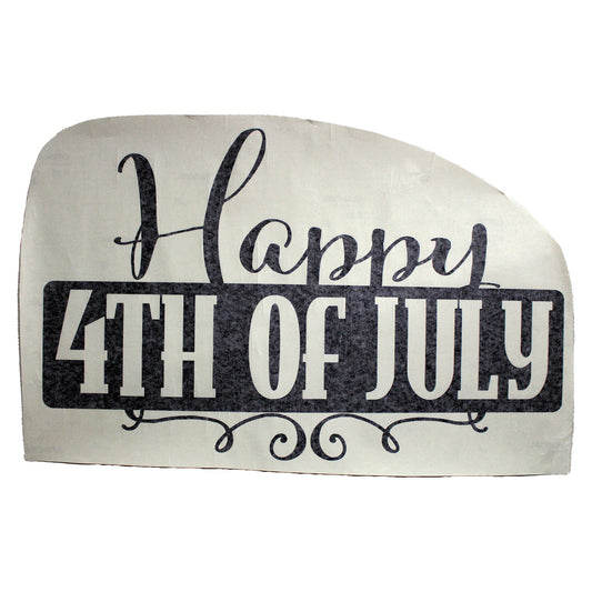 Design With Vinyl US V JER 3602 Happy 4th Of July Wall Decal 20" X 30" Inch