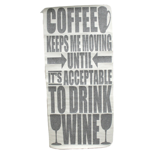Design With Vinyl DWV 155 Coffee Keeps Me Moving Wall Decal 20" X 40" Inch