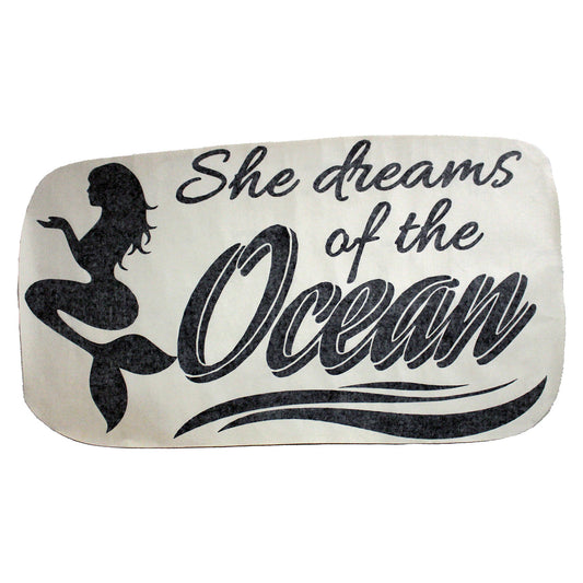 Design With Vinyl DWV 665 She Dreams Of The Ocean Wall Decal 14" X 28" Inch