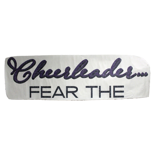 Design With Vinyl 1228 5 US V SOS Fear The Cheerleader Wall Decal 40" X 40" In