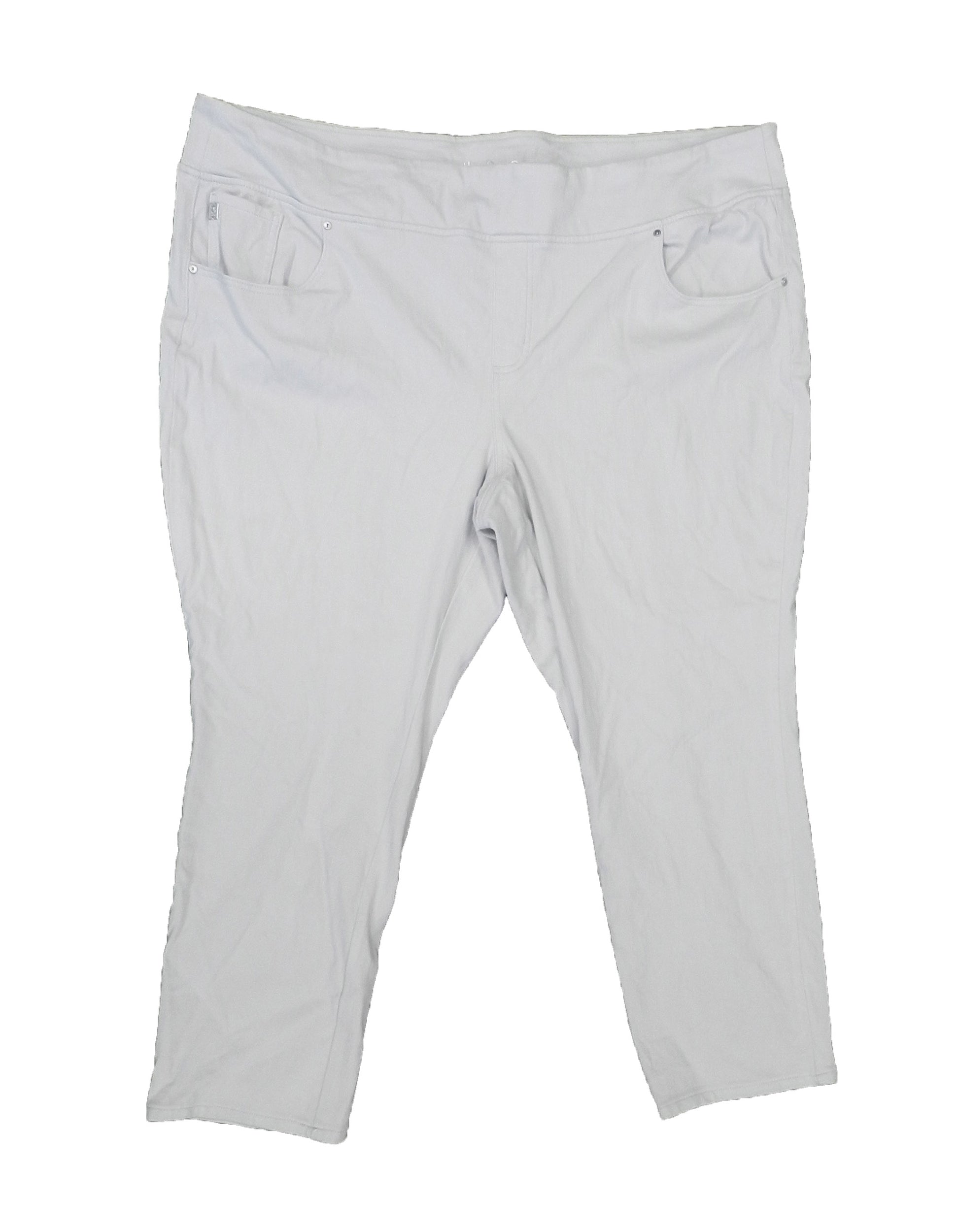 Belle By Kim Gravel Regular Flexible Diagonal Jeans Cream 30W