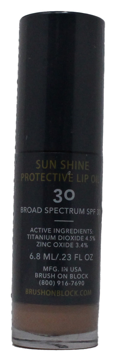 Brush On Block SPF 30 Sun Shine Protective Lip Oil Nude Tint 0.23 Ounces