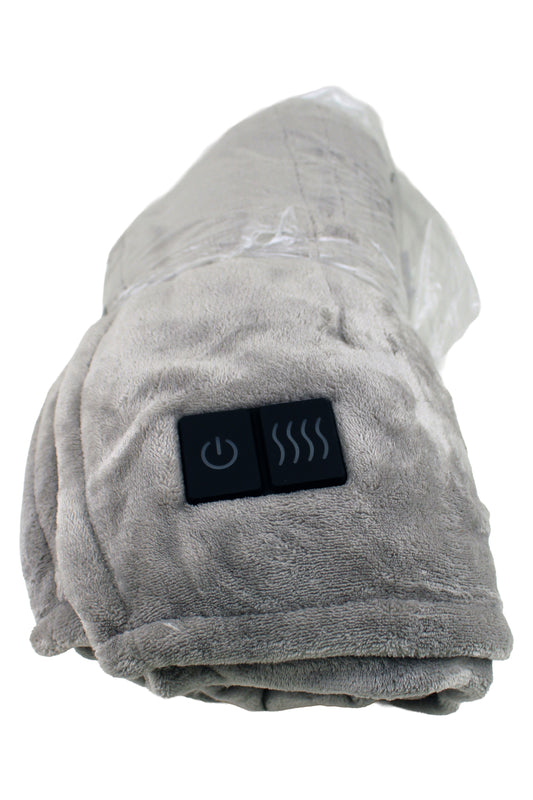 Brookstone Heated Throw Blanket Grey (See Description)