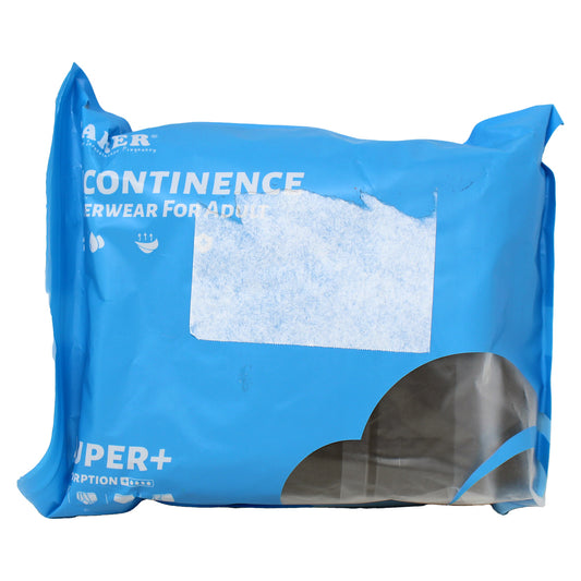 CARER Men's Incontinence Underwear Briefs Size Large 2 Pack (Black)