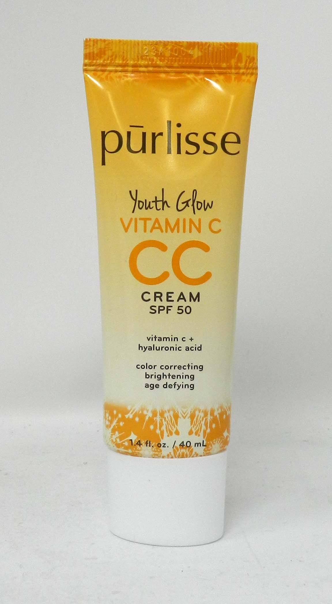 Purlisse Youth Glow Vitamin C Cream SPF 50 Light 1.4 Ounce