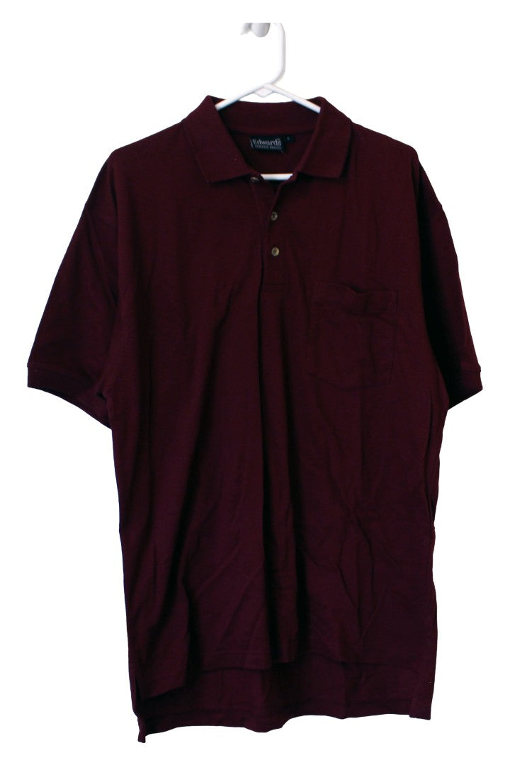 Edwards Service Mates Polo Shirt Size Large (Burgundy) (Never Worn)