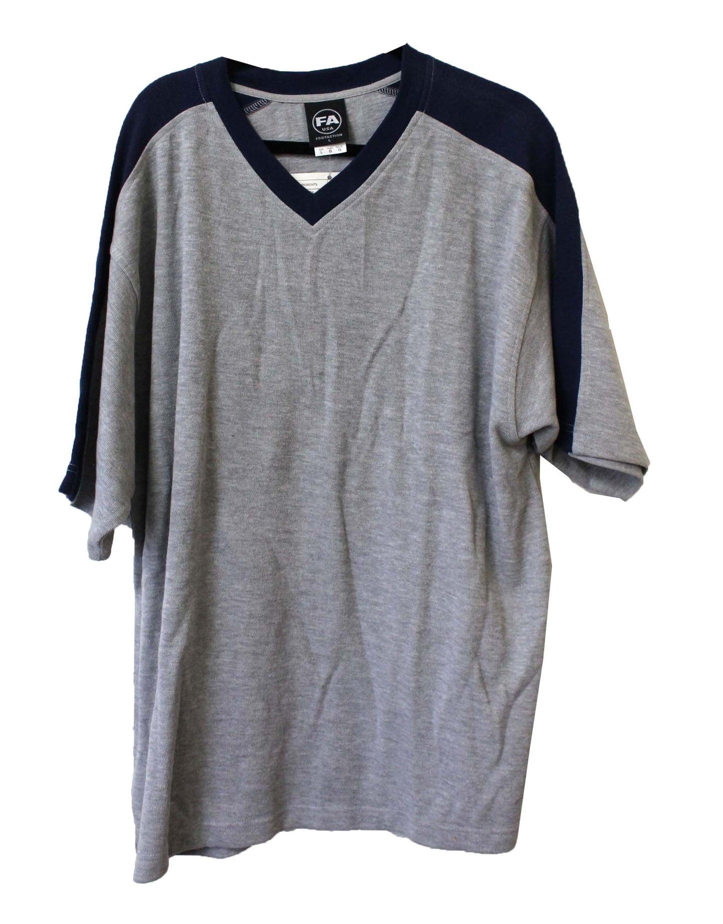 Foot Action Short Sleeve V-Neck T-Shirt (Large)