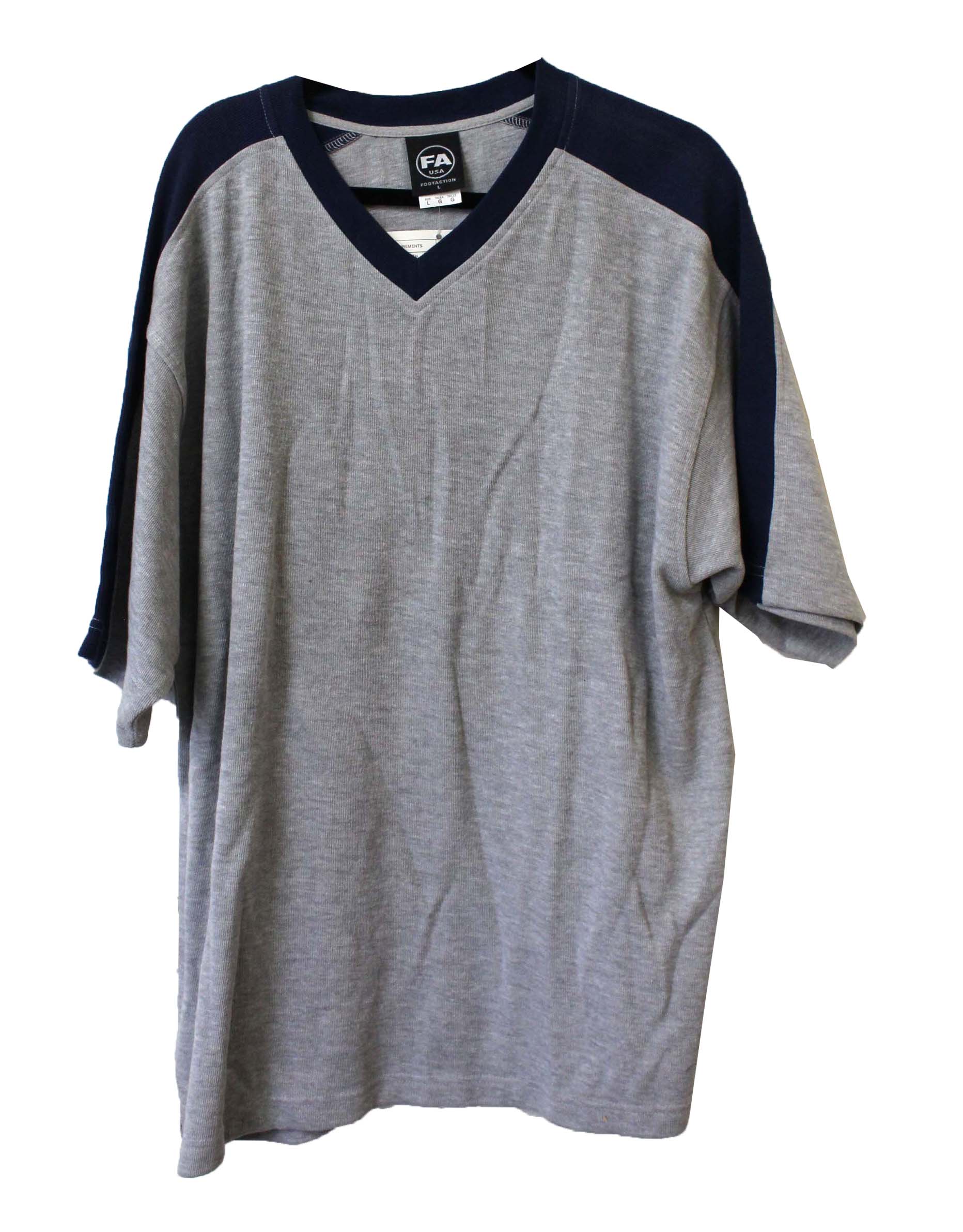 Foot Action Short Sleeve V-Neck T-Shirt (Large)