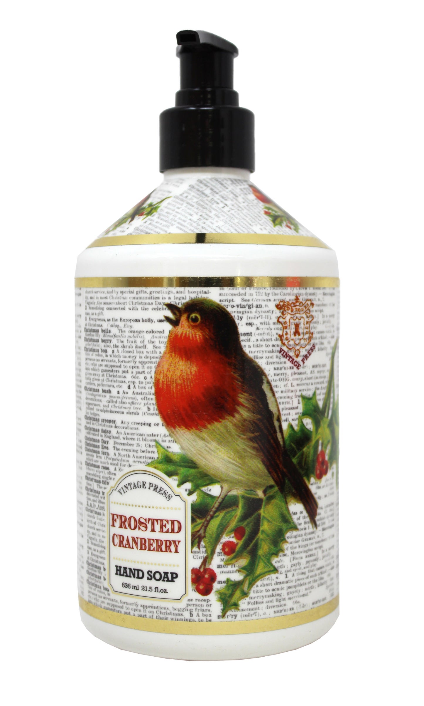 Home & Body Vintage Press Frosted Cranberry Hand Soap 21.5 Ounces