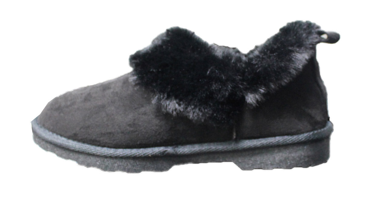 Isaac Mizrahi Live Women's Microsuede Bootie Slippers Size 6 Black