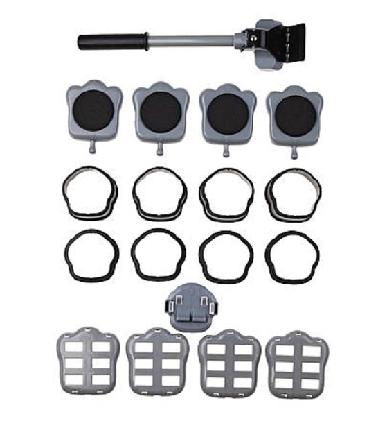 Mega Movers 18 Piece Furniture Moving Set Gray