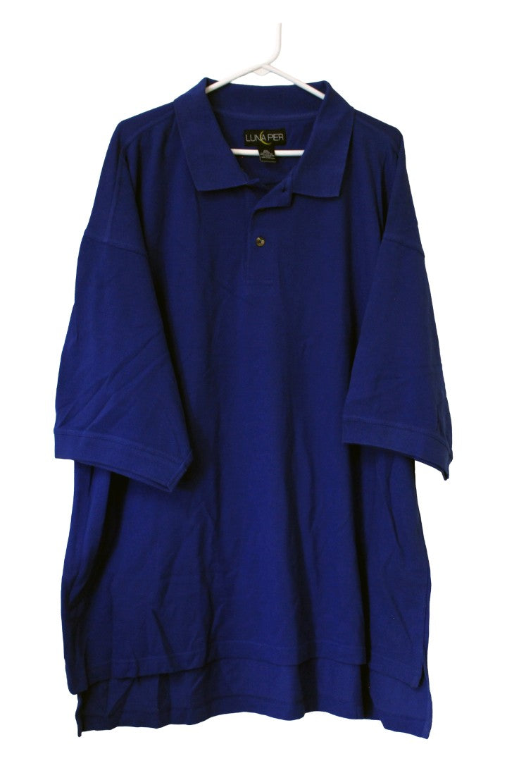 Luna Pier Collared Polo Shirt 2XL (Blue) (Never Worn)