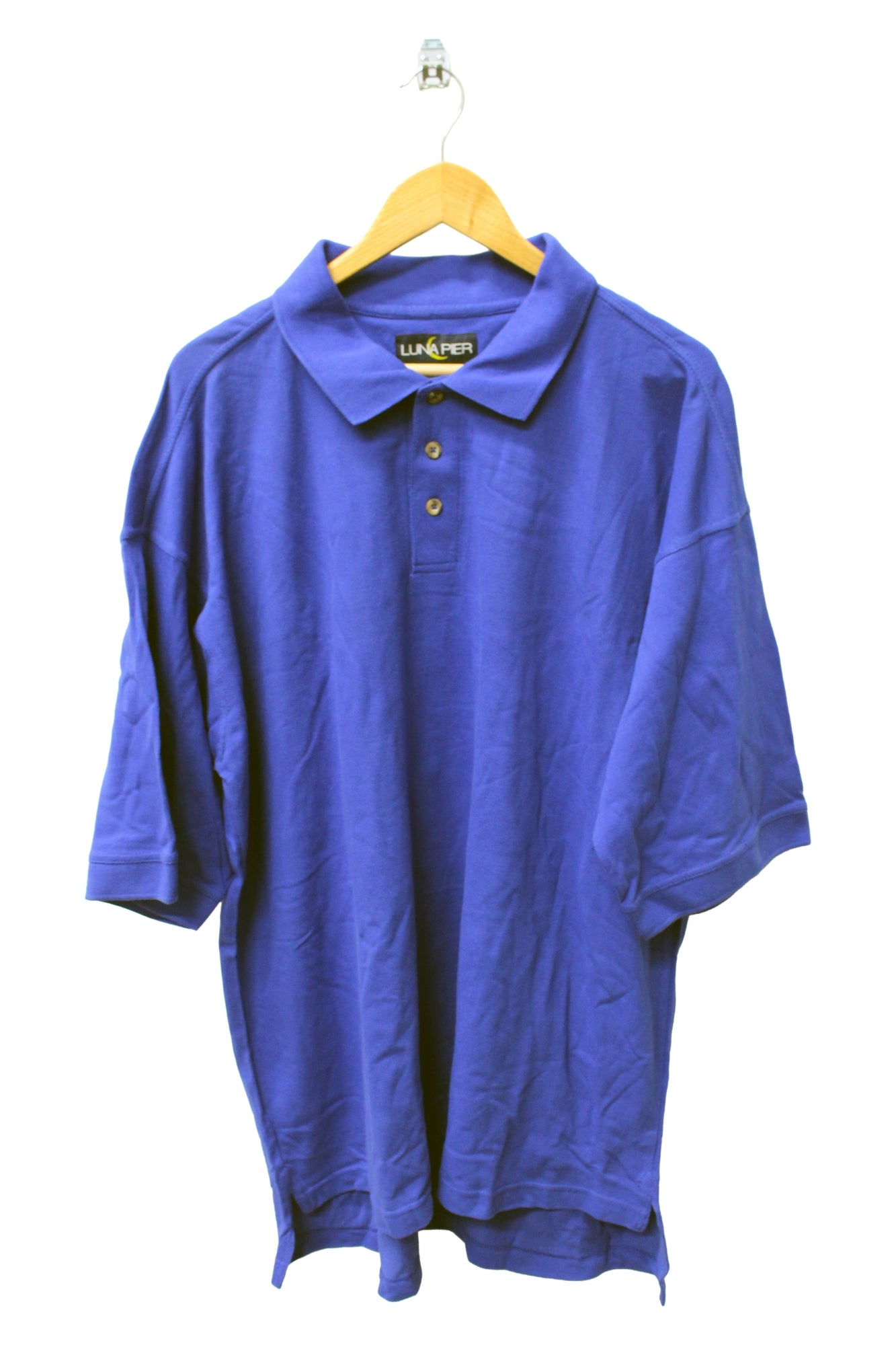 Luna Pier Collared Polo Shirt 3XL (Blue) (Never Worn)