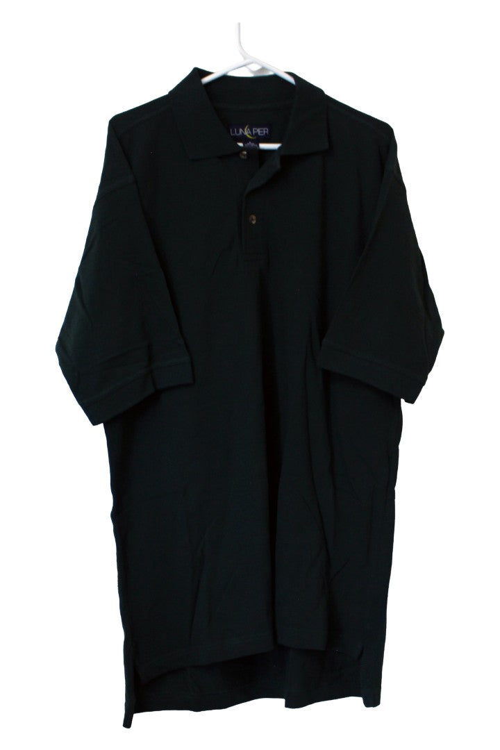 Luna Pier Collared Polo Shirt Large (Dark Green) (Never Worn)