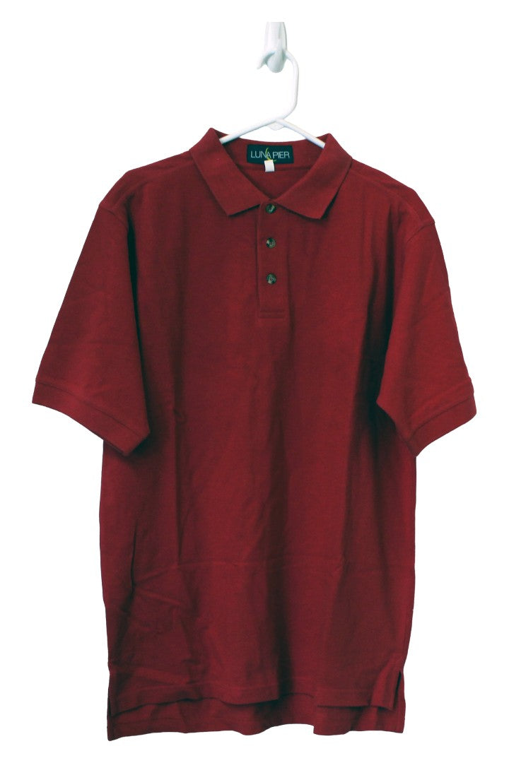 Luna Pier Collared Polo Shirt Large (Red) (Never Worn)