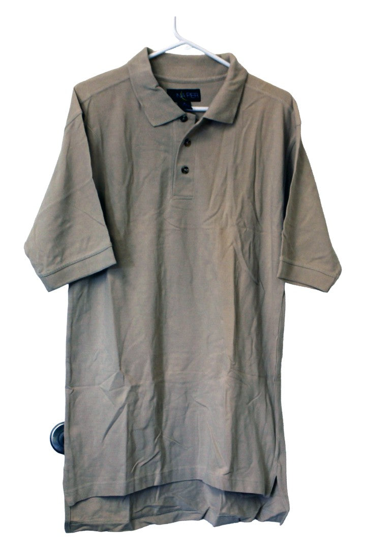 Luna Pier Collared Polo Shirt Medium (Beige) (Never Worn)