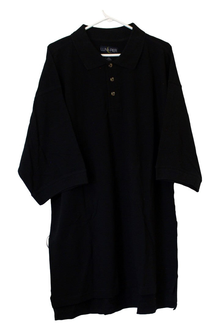 Luna Pier Collared Polo Shirt XL (Black) (Never Worn)