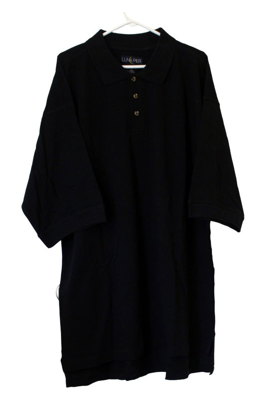 Luna Pier Collared Polo Shirt XL (Black) (Never Worn)