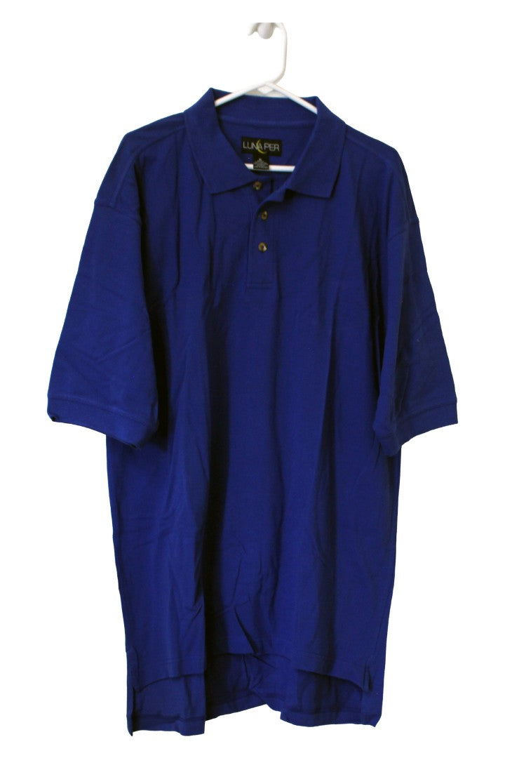 Luna Pier Collared Polo Shirt XL (Blue) (Never Worn)