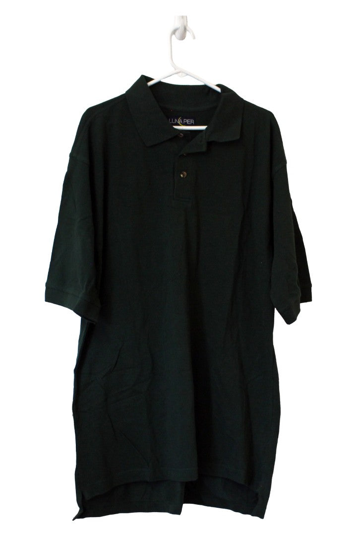 Luna Pier Collared Polo Shirt XL (Dark Green) (Never Worn)