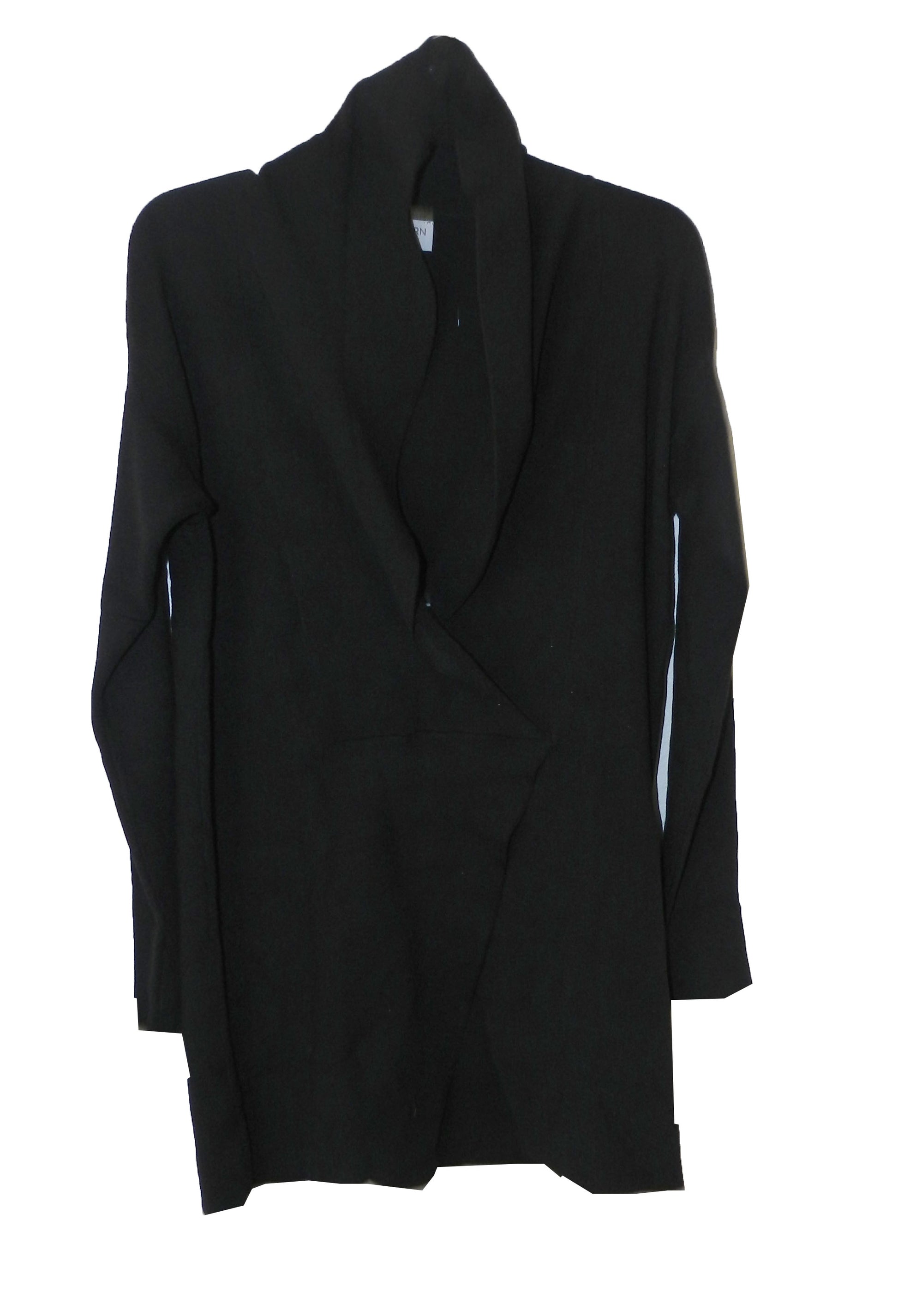 Modern Soul Comfort Yarn Shawl Collar Sweaterknit Pullover Black Small