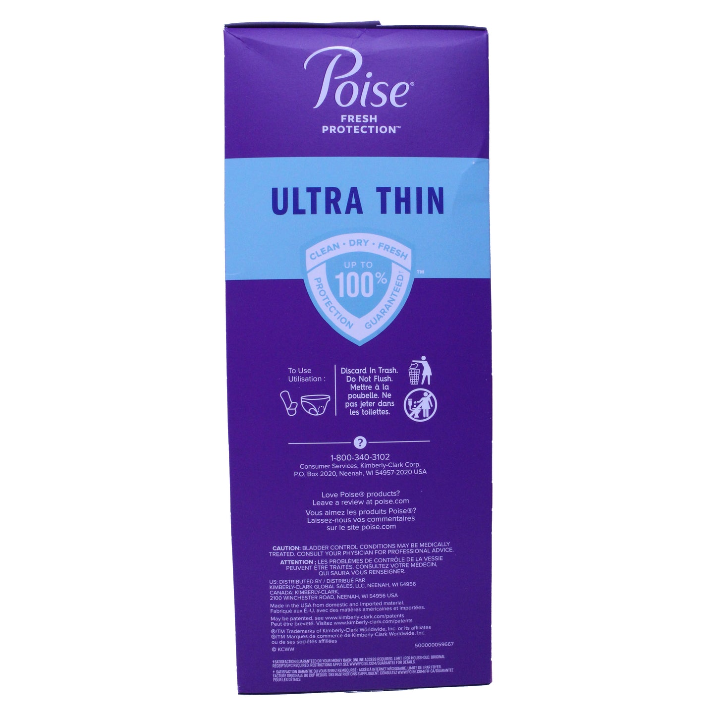 Poise Fresh Protection Ultra Thin Number 6 Ultimate Long 26 Pads